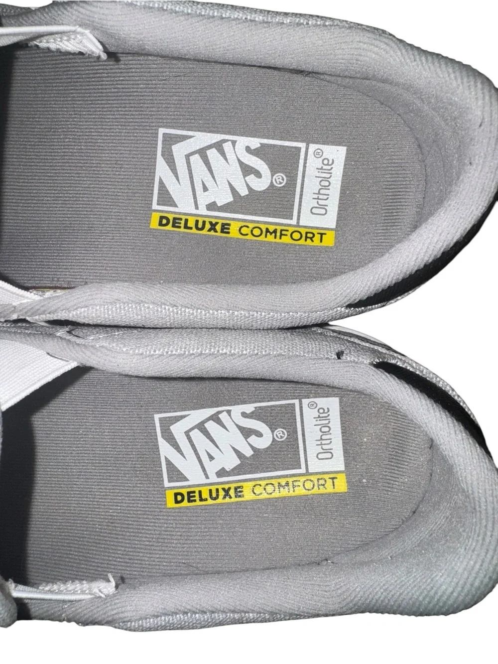 Vans Classic Slip-On Gray Canvas Deluxe Comfort Men’s 8 Casual Skate Shoes